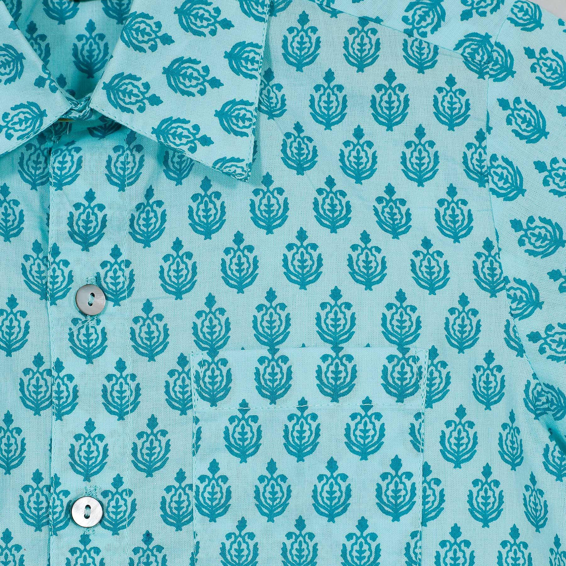 Abir Blue Cotton Shirt Boy (2-12 Years)