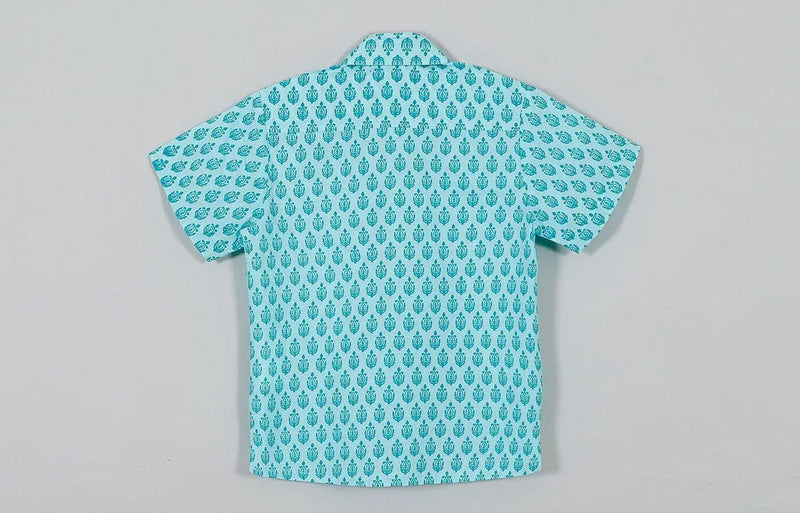 Abir Blue Cotton Shirt Boy (2-12 Years)