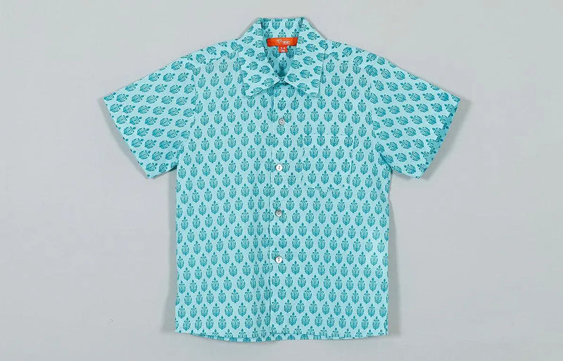 Abir Blue Cotton Shirt Boy (2-12 Years)