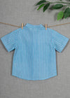 Stripes Blue Cotton Harshirt Shirt Boy (6-24 months)