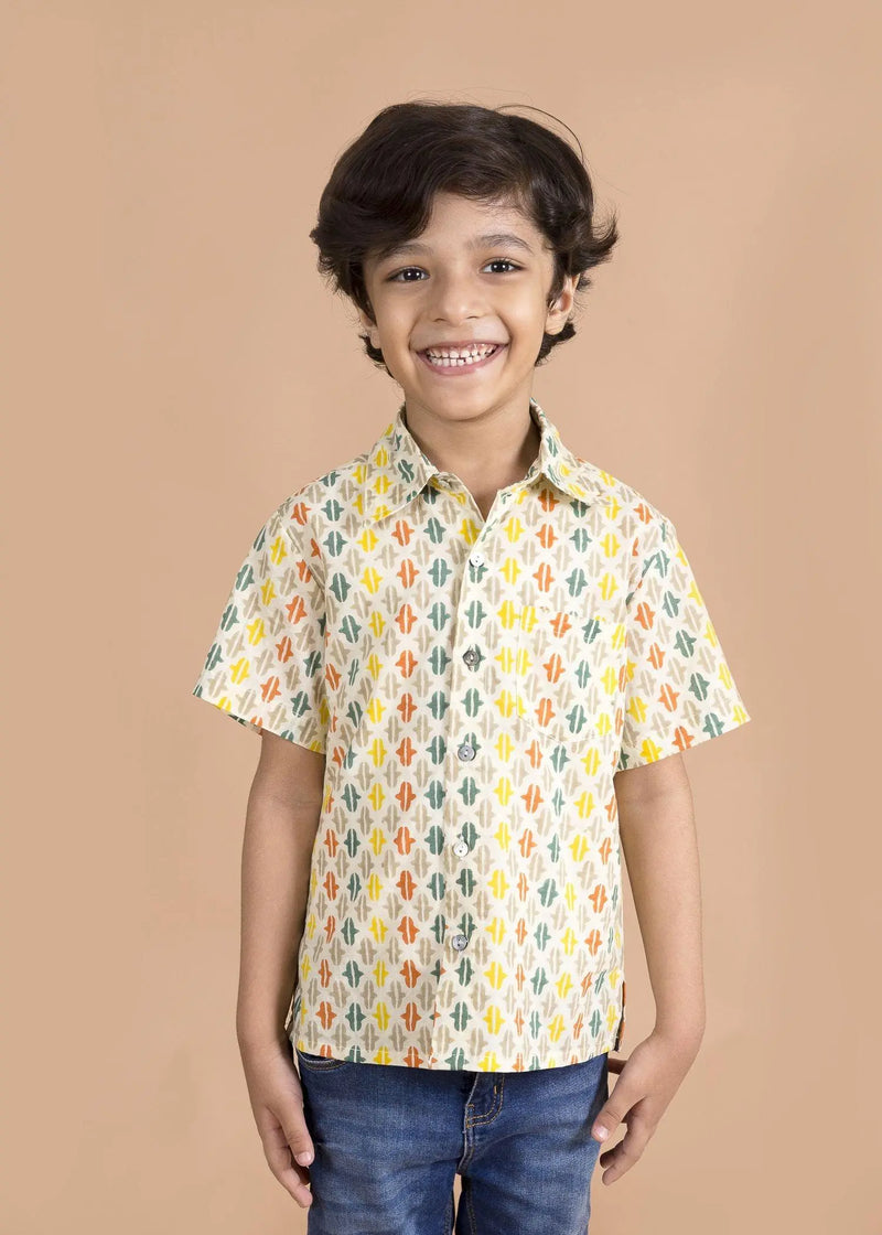 Replica Yellow Cotton Shirt Boy (2Yrs to 12 Yrs)