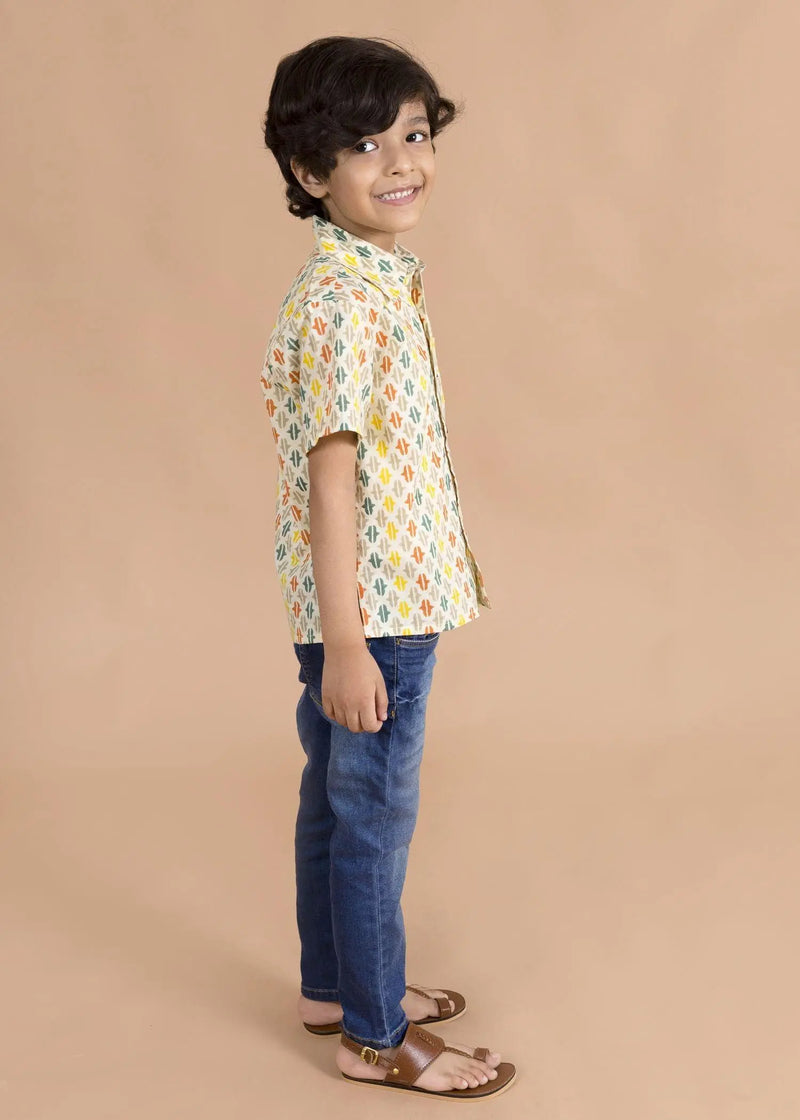 Replica Yellow Cotton Shirt Boy (2Yrs to 12 Yrs)