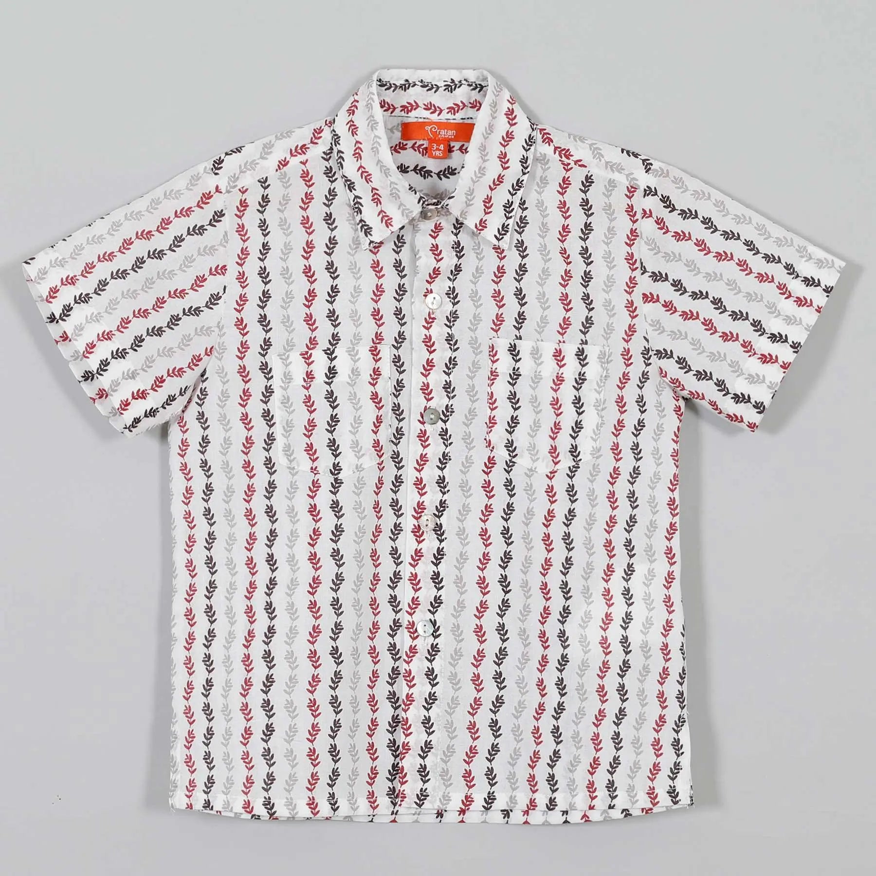 Lata White Cotton Shirt Boy (2-12 Years)