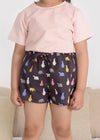 Snooze Bear Brown Cotton Shorts Unisex (1-14 Years)