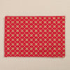 Gold & Red Cotton Star Sparkle Table Mat Set of 6