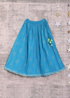 Neer Teal and Yellow Skirt Top Set (2 to 12 Years) (Set of 3)