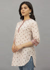 Aashna White and Pink Cotton Top