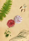 Flower Hair Pins Orange/White (Set of 2)