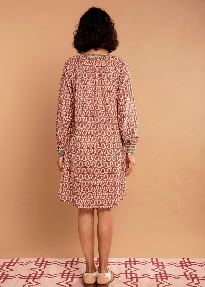 Maya Pink Cotton Dress